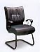 Kitchen & Housewares : Black Metal And Leather Like Vinyl Guest Chair