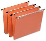 Esselte Orgarex Suspension File Kraft V-Base 15mm Capacity Foolscap Orange Ref 10402 [Pack 50]