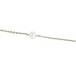 14K Yellow Gold Enviable Cultured White Pearl Station Bracelet