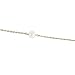 14K Yellow Gold Cultured White Pearl Station Bracelet