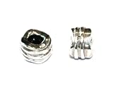F2-STOPPER: Silver Stopper Bead, Sterling Silver Stopper Bead, This Stopper Bead Will Stop the Beads Moving or Falling Off Your Bracelet, Made of 925 Sterling Silver and Silicon Neoprene Solid Rubber, Works and Compatible with : Biagi,pandora,trollbeads ... and Chamilia