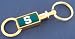 Michigan State University Gold Tone Valet Keychain