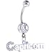 Crystalline Gem CAPRICORN Dangle Belly Ring
