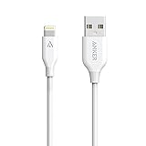 【Apple認証 (Made for iPhone取得)】 Anker PowerLine ライトニングUSBケーブル 【防弾仕様の高耐久ケブラー繊維】 iPhone 6s, 6s Plus/iPad Pro, Air, mini/iPod touch 他対応 (ホワイト 0.9m) A8111021