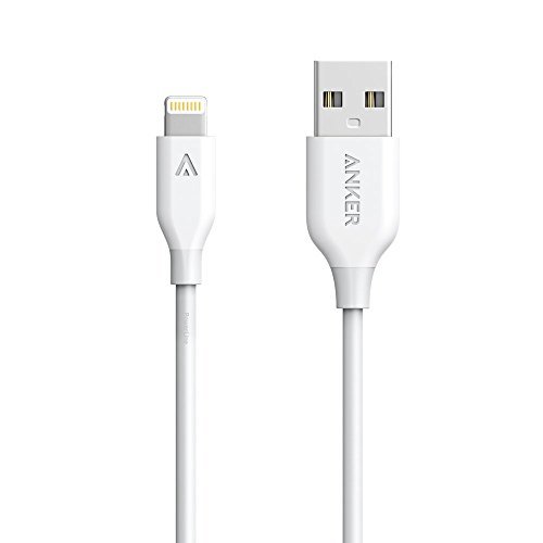 【Apple認証 (Made for iPhone取得)】 Anker PowerLine ライトニングUSBケーブル 【防弾仕様の高耐久ケブラー繊維】 iPhone 6s, 6s Plus/iPad Pro, Air, mini/iPod touch 他対応 (ホワイト 0.9m) A8111021