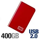 My Passport Essential WDMERC4000 - Hard drive - 400 GB - external - Hi-Speed USB - cherry red