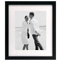 Malden Linear Wood Matted 8-By-10 Black Picture Frame