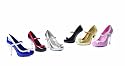 476-GLAM, 4.5" Maryjane with bow and chrome heel Halloween or Theatre Costume Shoes by Ellie Shoes
