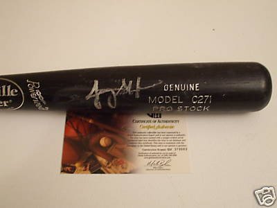 Jeremy Slayden Philadelphia Phillies Rookie Signed Autograph Bat - Autographed MLB Bats at Amazon.com