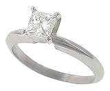 1.00ct Princess Cut Diamond Solitaire Ring EGL F-G/VS2