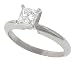 1.00cttw Princess Cut Diamond Solitaire Rg Egl G-H/SI3