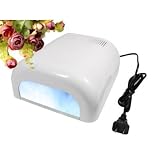M.S 36w UV Gel Lamp Light Nail Dryer Pro Finish Quick Dry (Bottom Can Easy Pull Out) White