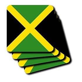 Jamaican flag - Set Of 8 Ceramic Tile Coasters by