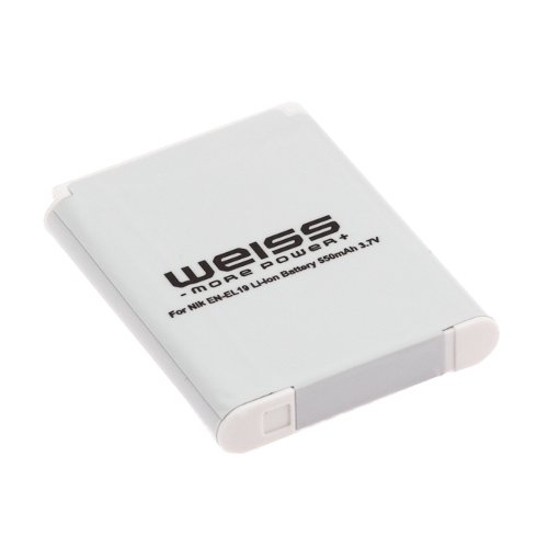 Weiss EN-EL19 Li-Ion Akku (3,7 V, 550 mAh) f&uuml;r Nikon Coolpix S2500 / S3100 / S4100 Preisvergleich