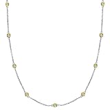 Fancy Yellow Canary Diamonds by The Yard Necklace 14k White Gold (1.00ct)