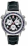 Wenger Men's 70873 Commando SR Chrono Black Dial Black Leather Watch
