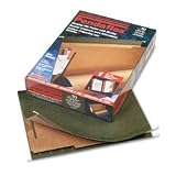 Pendaflex 59253 Pendaflex 2' Expansion Hanging Folder w/Infopocket, Ltr, 4-Section, GN, 10/Box