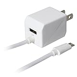 オウルテック 2年保証 ストロングmicroUSBケーブル 一体型 AC充電器 USB1ポート 合計2.4A出力 Galaxy/Xperia等スマートフォン タブレットPC対応 ホワイト OEC-ACJSMU15U1-WH
