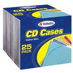 Verbatim CD-Leerhülle, 25er Pack, farbig, slim