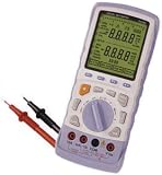 Multimeter with dual LCD display, RS232 interface, True RMS reading, MS8203