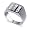 .925 Sterling Silver Mens Band Clear Cubic Zirconia Ring Size 10