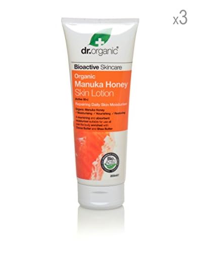 Dr Organic Set 3 Pezzi Crema Corpo Manuka Honey 200 ml cad.