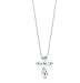 Elegant 925 Sterling Silver Jewelry Cross Pendant. Designer Inspired Jewelry. Includes 18 Inch Italian Sterling Silver Rolo Chain and Gift Packaging