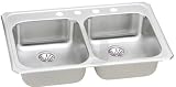 Elkay Celebrity Collection GECR33213 33 Top Mount Double Bowl Stainless Steel Sink with... by Elkay
