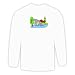Long Sleeve T-shirt with tree, dinosaur, lake, drinking, water, pond