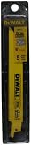 DEWALT DW4813 6-Inch 24-TPI Straight Back Bi-Metal Reciprocating Saw Blade, Metal Trim Cuts (5-Pack)