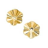 14KY gold 6.75mm buttercup earring jacket