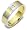 6.5mm Titanium & 18 Karat Yellow Gold Straight Diamond Baguette Wedding Band Ring - 6.25