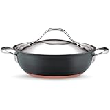 Anolon Nouvelle Copper Hard Anodized Nonstick 3-Quart Covered Casserole