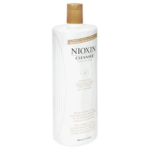 Nioxin Cleanser For Fine Hair, System 3, For Chemically Enhanced Hair, Packaging May Vary, 33.8-Ounce Bottle