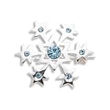 Aqua Crystal Snowflake Pin