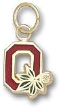 Ohio State 10KT Block O with Enamel 3/8 Pendant