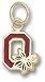 Ohio State 10KT Block O with Enamel 3/8 Pendant