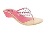 Unze Evening Slippers - Cs9868-Fuchsia-3.0