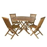 All Things Cedar TT5P 5 Piece Folding Table Set