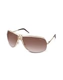 Roberto Cavalli Alcippe - RC Central Logo Metal Aviator Sunglasses gold/brown