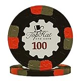 Paulson TopHat &amp; Cane Clay Poker Chips - 100 count of $100