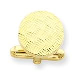 Sterling Silver & Vermeil Round Woven Design D/C Cuff Links