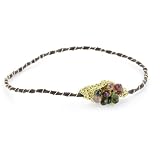 Eva Hanusova Cocoon Tourmaline Leather Bangle 