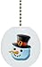 Snowman Black Hat Solid Ceramic Fan Pull