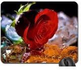 Red Rose Mouse Pad, Mousepad (Flowers Mouse Pad)