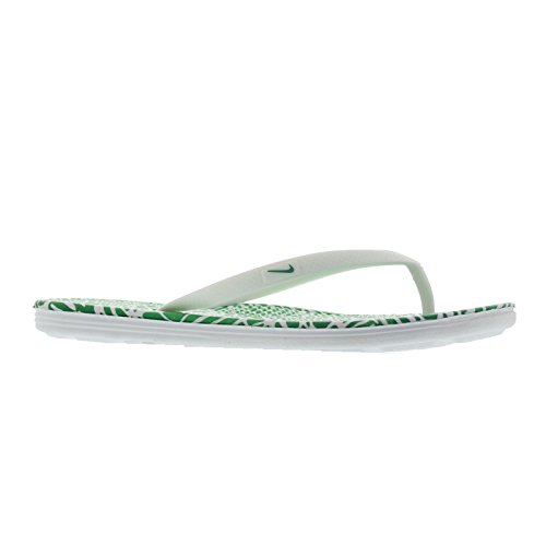 Nike Women's Wmns Solarsoft Thong 2 Print, WHITE/SPRING LEAF, 9 US