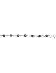 Sterling Silver Sunflower Charm Bracelet, 1/4 inch wide