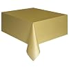 Gold Plastic Table Cover 54'' x 108'' Rectangle