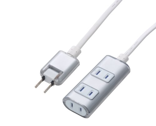 ヤザワ グロッシーカラータップ3個口1ｍシルバーSHG1513SV