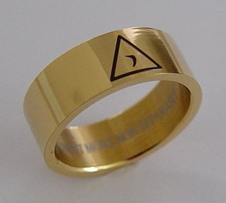 14th Degree Ring in Stainless Steel layered in 